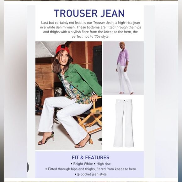 CAbi White lightweight Trouser Jeans with a little stretch size 4- EUC - Picture 10 of 14